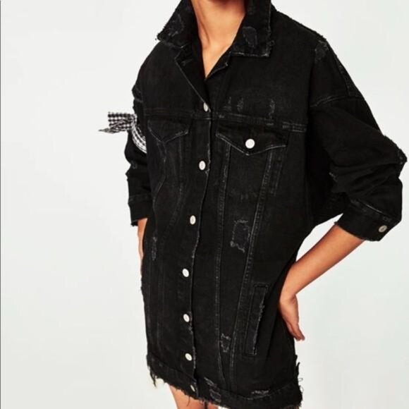 Denim Longline Jacket/Dress - Picture 1 of 6